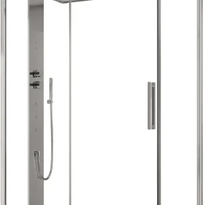 Douche à vapeur Ronal Mimesi-S Argent brillant Panneau avant en acier inoxydable poli Bon Marché